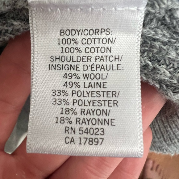 Grey Banana Republic Large knit Quarter Zip - Picture 3 of 4